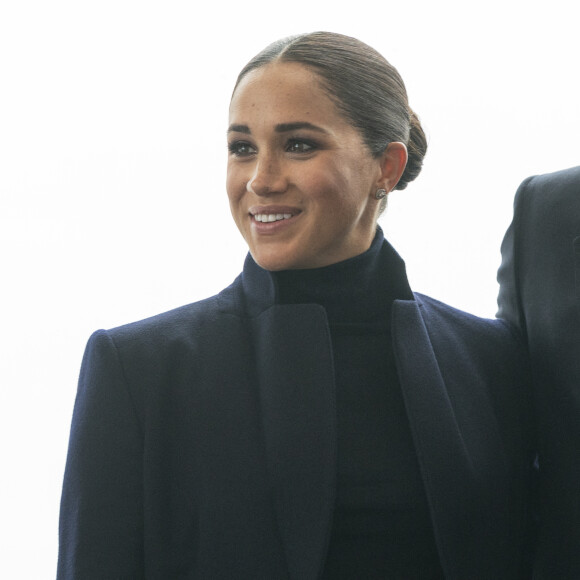 Meghan Markle, duchesse de Sussex en visite à l'observatoire "One World" au 102ème étage de la Freedom Tower du World Trade Center à New York. Le 23 septembre 2021 