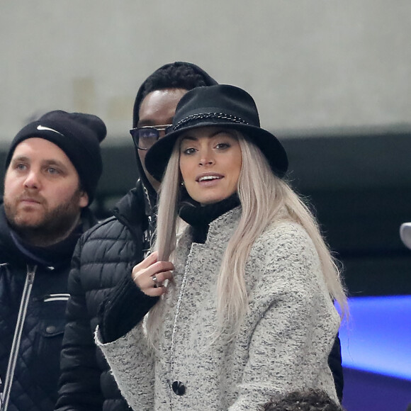 Mélanie Da Cruz (Enceinte, compagne du footballeur Anthony Martial)- People dans les tribunes du Stade de France lors du match de football amical France - Colombie à Saint-Denis le 23 mars 2018. © Cyril Moreau/Bestimage
