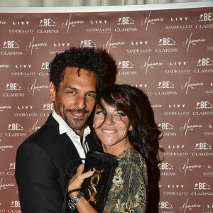 Exclusif - Tomer Sisley avec sa femme Sandra Sisley (robe Schiaparelli) - Soirée du 49ème anniversaire de Sandra Sisley (né le 25 avril) et les 6 ans de "Retrouvite" avec son mari Tomer au restaurant Mamamia à Paris le 12 mai 2022. © Pierre Perusseau/Bestimage 