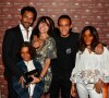 Tomer et Sandra Sisley avec les enfants Dino, Liv Shaya et Levin - Soirée du 49ème anniversaire de Sandra Sisley (née le 25 avril) et les 6 ans de "Retrouvite" avec son mari Tomer au restaurant Mamamia à Paris © Pierre Perusseau/Bestimage