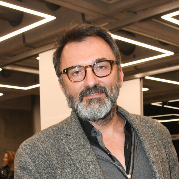 Frédéric Lopez - Vernissage de l'exposition "Quand le masque tombe" de Stéphane de Bourgies sur le toit de la Grande Arche à Paris, le 12 mars 2019. © Coadic Guirec/Bestimage