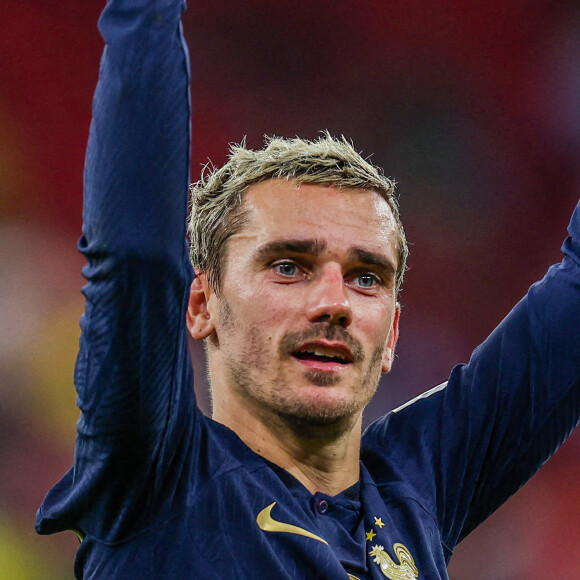 Antoine Griezmann - Joie des joueurs français lors du match des 1/8emes de finale de la Coupe de Monde de Football "France vs Pologne" à Doha au Qatar. © William Volcov / Zuma Press / Bestimage