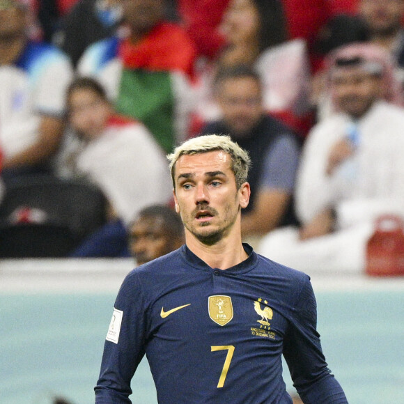 Antoine Griezmann lors du match de football de quart de finale opposant la France à l'Angleterre lors de la coupe du Monde (FIFA 2022) au stade Al Bayt à Al Khor au Qatar, le 10 décembre 2022. La France a gagné 2-1. © Jean-Baptiste Autissier/Panoramic/Bestimage