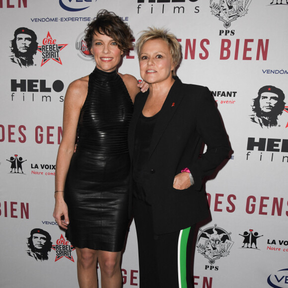 Anne Le Nen et sa compagne Muriel Robin - Avant-première du film "Des gens bien" au cinéma Gaumont-Opéra à Paris le 2 avril 2019. © Coadic Guirec/Bestimage 