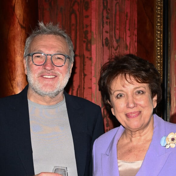 Exclusif - Laurent Ruquier et Roselyne Bachelot - 100ème de la pièce "Je préfère qu'on reste ensemble" au Théâtre des Variétés à Paris le 12 janvier 2023. © Coadic Guirec/Bestimage