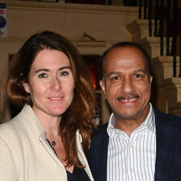 Exclusif - Pascal Légitimus et sa femme Adriana Santini - 100ème de la pièce "Je préfère qu'on reste ensemble" au Théâtre des Variétés à Paris le 12 janvier 2023. © Coadic Guirec/Bestimage