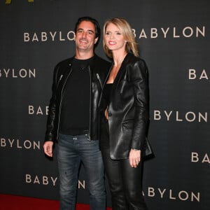 Laurent Schenten et sa femme Sylvie Tellier à la première du film "Babylon" au cinéma Le Grand Rex à Paris, France, le 14 janvier 2023. © Coadic Guirec/Bestimage