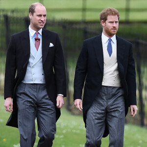 Le prince William, duc de Cambridge et son frère le prince Harry - Mariage de P. Middleton et J. Matthew, en l'église St Mark Englefield, Berkshire, Royaume Uni, le 20 mai 2017.