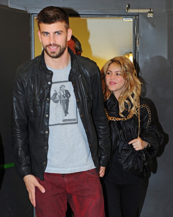 Shakira et son compagnon Gerard Pique au lancement du nouveau livre de Joan Pique, le pere de Gerard, a Barcelone.