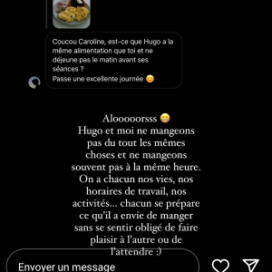 Caroline Receveur dévoile son mode de vie sur Instagram et répond à une remarque, le 15 janvier 2023