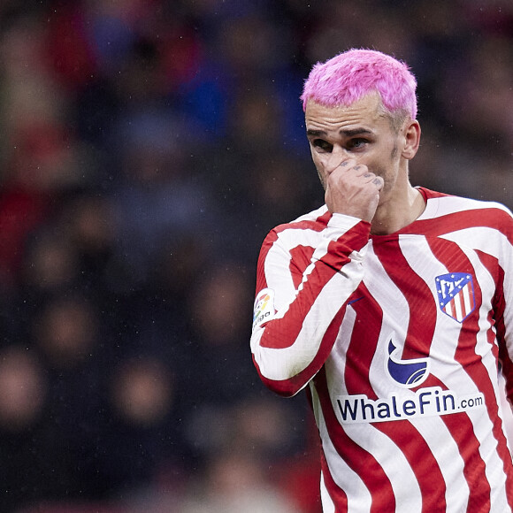 Antoine Griezmann s'est teint les cheveux en rose fluo ! Madrid, le 8 janvier 2023. © Ruben Albarran/Zuma Press/BestimageAntoine Griezmann