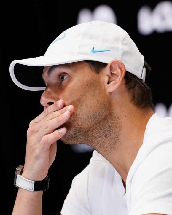 Rafael Nadal en conférence de presse lors du tournoi de l'Open d'Australie à Melbourne. © Sydney Low/CSM via Zuma Press/Bestimage