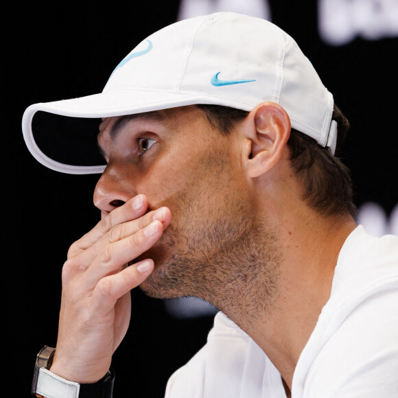 Rafael Nadal en conférence de presse lors du tournoi de l'Open d'Australie à Melbourne. © Sydney Low/CSM via Zuma Press/Bestimage