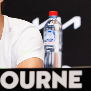 Rafael Nadal en conférence de presse lors du tournoi de l'Open d'Australie à Melbourne, le 18 janvier 2023. © Sydney Low/CSM via Zuma Press/Bestimage