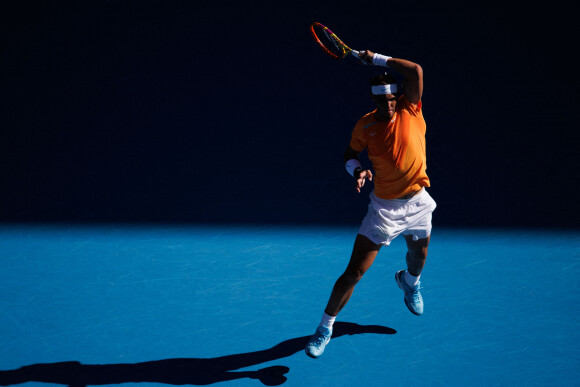 Rafael Nadal face à Jack Draper lors du tournoi de l'Open d'Australie à Melbourne, le 15 janvier 2023. © Sydney Low/CSM via Zuma Press/Bestimage