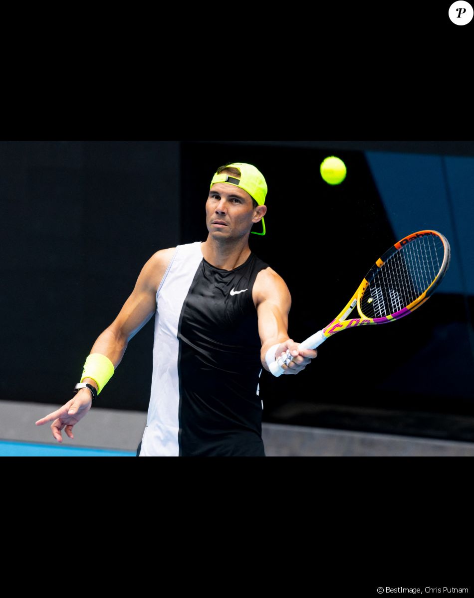 L'Espagnol Rafael "Rafa" Nadal s'entraîne avant l'Open d'Australie 2023 au Melbourne Park à Melbourne, Australie, le 13 janvier 2023 . © Chris Putnam/Zuma Pres/Bestimage