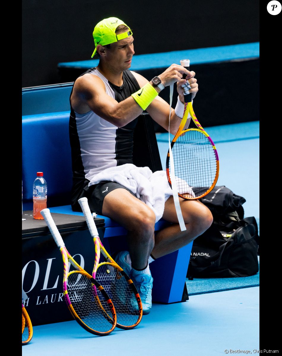 L'Espagnol Rafael "Rafa" Nadal s'entraîne avant l'Open d'Australie 2023 au Melbourne Park à Melbourne, Australie, le 13 janvier 2023 . © Chris Putnam/Zuma Pres/Bestimage