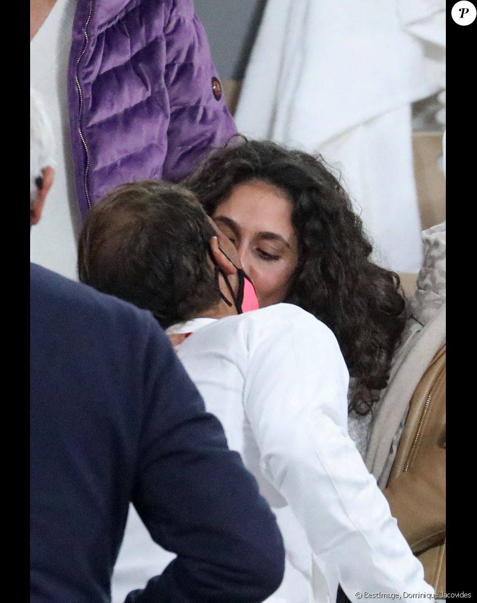 Xisca Perello, la femme de Rafael Nadal - Rafael Nadal remporte les internationaux de tennis de Roland Garros pour la 13ème fois à Paris le 11 octobre 2020. © Dominique Jacovides / Bestimage
