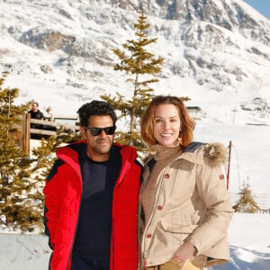 Jamel Debbouze et sa femme Mélissa Theuriau lors du 20ème Festival du film de comédie à l'Alpe d'Huez, France, le 20 janvier 2017. © Christophe Aubert / Bestimage