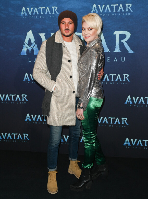 Kylian Msx et Katrina Patchett à la première du film "Avatar: La Voie de l'Eau" au cinéma Le Grand Rex à Paris, le 13 décembre 2022. © Guirec Coadic/Bestimage 