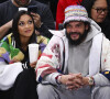 Joakim Noah et sa femme Lais Ribeiro - People au match de Basketball Paris NBA 2023 entre les Pistons de Detroit et les Bulls de Chicago à l'Accor Arena Bercy le 19 janvier 2023.