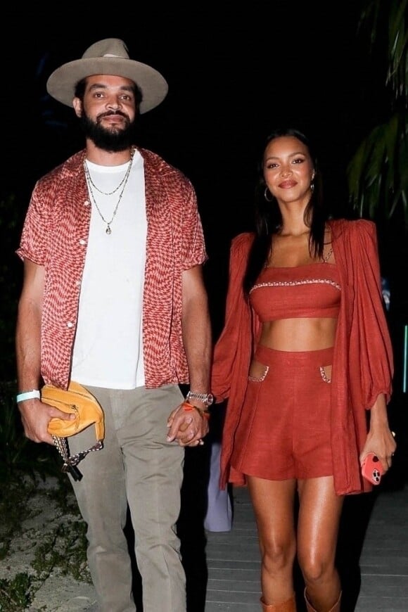 Exclusif - Lais Ribeiro et son fiancé Joakim Noah se rendent à la soirée Art Basel à Miami, en Floride.