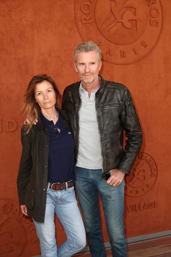 Denis Brogniart et sa femme Hortense Brogniart dans le village des internationaux de France de tennis de Roland Garros à Paris, France, le 6 juin 2019