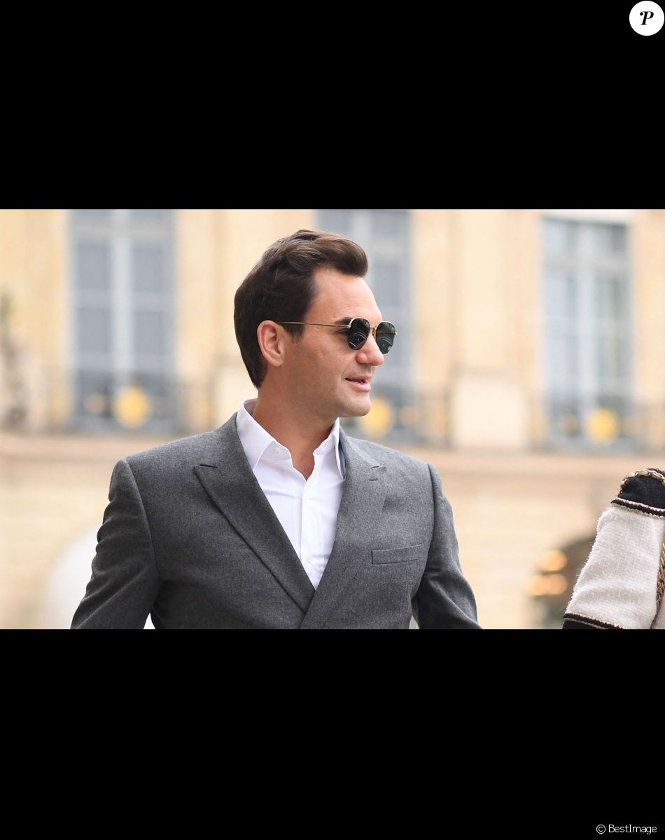 Exclusif - Roger Federer, sa femme Mirka Federer arrivent à l'hôtel Riz après avoir assisté au déilé Chanel Haute Couture printemps / été 2023 lors de la fashion week à Paris le 24 janvier 2023.