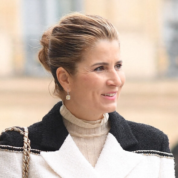 Exclusif - Roger Federer, sa femme Mirka Federer arrivent à l'hôtel Riz après avoir assisté au déilé Chanel Haute Couture printemps / été 2023 lors de la fashion week à Paris le 24 janvier 2023.