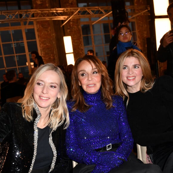 Léa Drucker, Philippine Leroy-Beaulieu, Cécile Cassel - Défilé de mode Haute-Couture Alexandre Vauthier au 50 boulevard Lefebvre lors de la Fashion Week printemps-été 2023 de Paris, le 24 janvier 2023. © Veeren/Bestimage