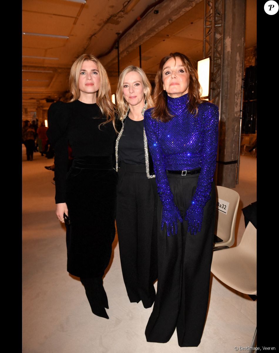 Cécile Cassel, Léa Drucker et Philippine Leroy-Beaulieu - Défilé de mode Haute-Couture Alexandre Vauthier au 50 boulevard Lefebvre lors de la Fashion Week printemps-été 2023 de Paris, le 24 janvier 2023. © Veeren/Bestimage