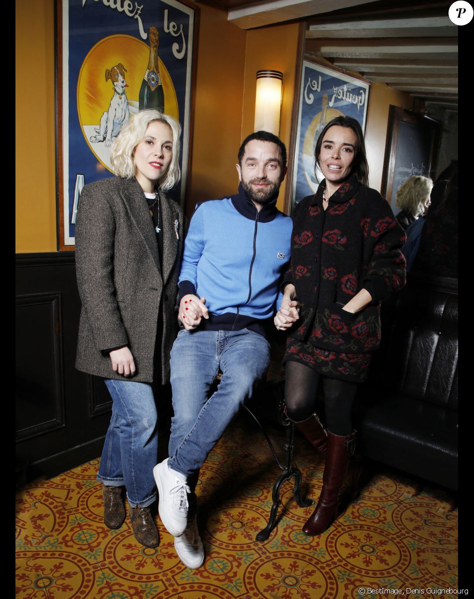Exclusif - Alysson Paradis, Guillaume Gouix et Elodie Bouchez lors de l'avant-première du film "Amore Mio" au Cinéma Saint-André des Arts à Paris le 23 janvier 2023. © Denis Guignebourg / Bestimage