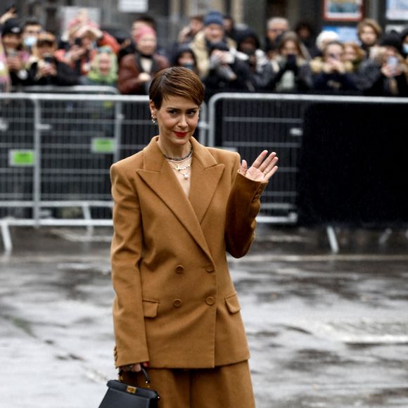 Sarah Paulson au défilé Fendi "Collection Haute Couture Printemps/Eté 2023" lors de la Fashion Week de Paris (PFW), le 26 janvier 2023. © Christophe Clovis/Ramsamy Veeren/Bestimage 