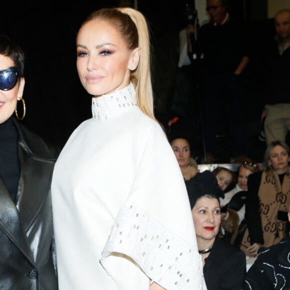 Cristina Cordula et Adriana Karembeu - People au défilé de mode Haute-Couture "Stéphane Rolland" au Théâtre de Chaillot lors de la fashion week à Paris. Le 24 janvier 2023 © Veeren-Christophe Clovis / Bestimage 