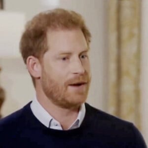 Bande-annonce de l'interview du prince Harry, duc de Sussex, avec Tom Bradby pour la chaîne britannique ITV, avant la sortie de l'autobiographie du prince "Spare" ("Le Suppléant"). Le 4 janvier 2023. 