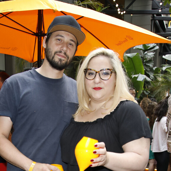 Semi-Exclusif - Alexis et sa compagne Marilou Berry lors de la soirée organisée pour célébrer les 10 ans de la salle de sports le "Klay Club" à Paris, le 28 juin 2019. © Marc Ausset-Lacroix/Bestimage