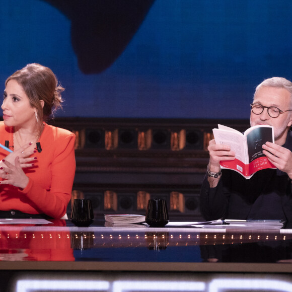 Exclusif - Léa Salamé, Laurent Ruquier - Sur le plateau de l'émission OEED (On Est En Direct) - Paris le 09/04/2022 - © Jack Tribeca / Bestimage