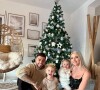 Jessica Thivenin et Thibault Garcia avec leurs enfants Maylone et Leewane à Noël