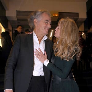 Bernard-Henri Lévy (BHL) et sa femme Arielle Dombasle - Projection du documentaire "Slava Ukraini" (Gloire à l'Ukraine) de Bernard-Henri Lévy au Cinéma Balzac à Paris, le 6 février 2023. © Bertrand Rindoff / Bestimage