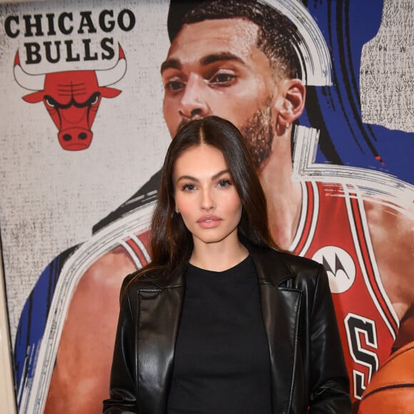 Thylane Blondeau au Club House NBA pour un match exhibition entre Tony Parker, Joakim Noah, Charles Leclerc, Pierre Gasly et Darko Peric à Paris le 20 janvier 2023. © Veeren/Bestimage