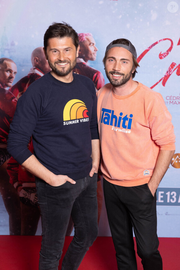 Exclusif - Christophe Beaugrand et son mari Ghislain Gerin - Avant-première du film "La Revanche des Crevettes Pailletées" au Grand Rex à Paris le 12 avril 2022. © Olivier Borde - Coadic Guirec / Bestimage