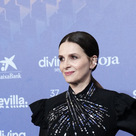 Juliette Binoche au photocall de la 37ème édition de la cérémonie des Goya, organisée par l'Academia de las artes y las ciencias cinematográficas de España, au FIBES centre de conférences et d'expositions de Séville, Espagne, le 11 février 2023. 