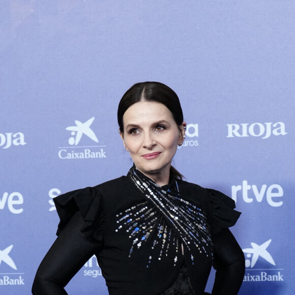 Juliette Binoche au photocall de la 37ème édition de la cérémonie des Goya, organisée par l'Academia de las artes y las ciencias cinematográficas de España, au FIBES centre de conférences et d'expositions de Séville, Espagne, le 11 février 2023. 