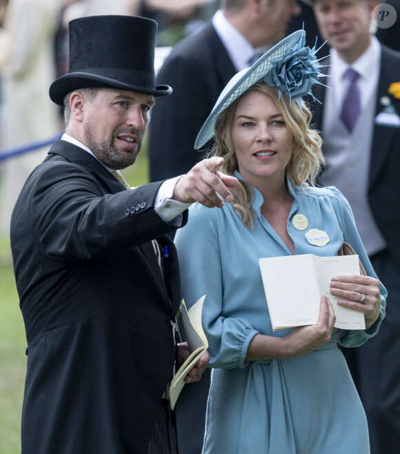 Peter Phillips et sa femme Autumn Phillips - La famille royale d'Angleterre lors du Royal Ascot, jour 5. Le 22 juin 2019 