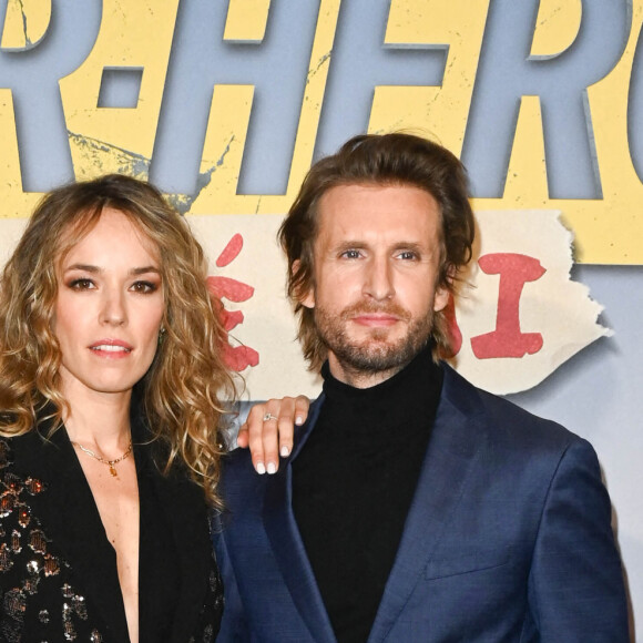 Elodie Fontan et son compagnon Philippe Lacheau - Avant-première du film "Super-héros malgré lui" au cinéma Le Grand Rex à Paris le 31 janvier 2022. © Coadic Guirec/Bestimage