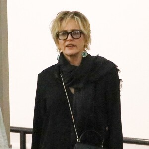 Exclusif - Sharon Stone est allée dîner avec une amie au restaurant E Baldi à Beverly Hills, Los Angeles, Californie, Etats-Unis, le 10 février 2023. 