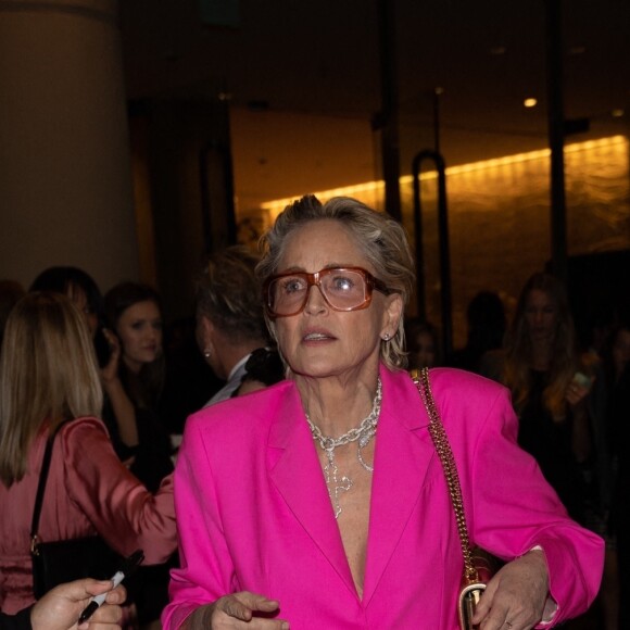 Sharon Stone - Les célébrités à la sortie de la soirée Clive Davis au Beverly Hilton de Beverly Hills le 4 février 2023.