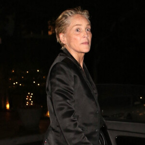 Exclusif - Sharon Stone a dîné au restaurant Sunset Marquis à Los Angeles le 2 septembre 2022. 