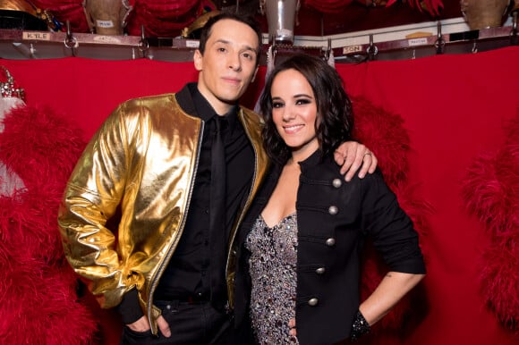 Grégoire Lyonnet et sa femme Alizée - Backstage de l'émission "Tous au Moulin Rouge pour le sidaction" au Moulin Rouge à Paris le 20 mars 2017. L'émission sera diffusée sur France 2 le samedi 25 mars à 21h00. © Cyril Moreau - Dominique Jacovides / Bestimage 