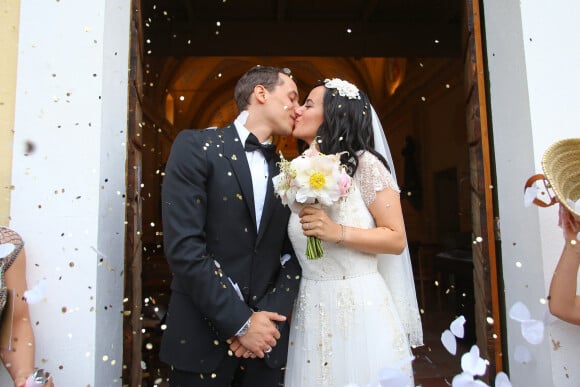 Exclusif - Mariage religieux en l'église de Villanova d' Alizée et Grégoire Lyonnet - Villanova le 18 juin 2016 © Olivier Huitel - Olivier Sanchez / Bestimage - Crystal